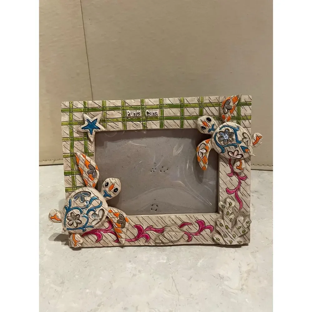 Vintage Turtle Sovereign Frame Punta Cana 6x8 for 3.5x5” photo Preowned